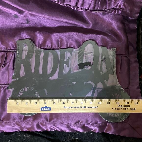 Motorcycle Decor Metal Wall Art Sign Plaque Ride On Man Cave Vintage Style NEW - Picture 7 of 8